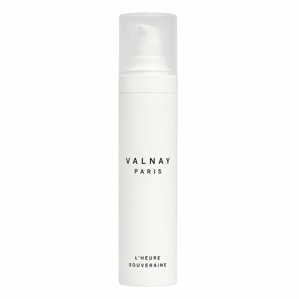 L'Heure Souveraine crème de jour anti-âge de Valnay Paris présentée sur fond blanc